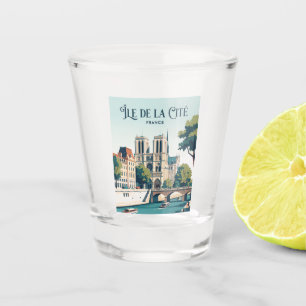 Île de la Cité France Shot Glass