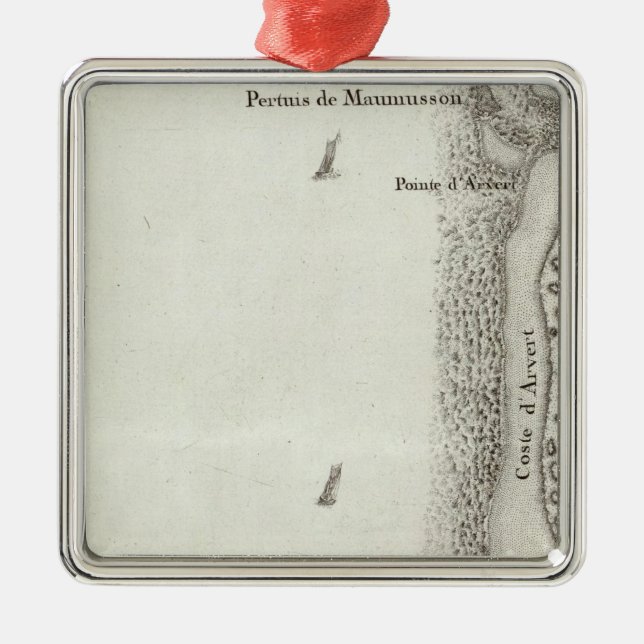 Ile d'Oleron Metal Tree Decoration (Front)