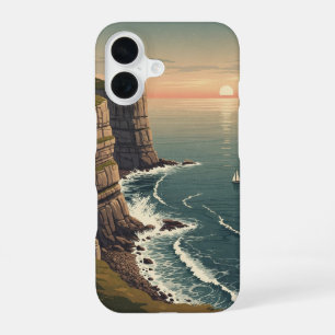 Île Rétro au Crépuscule iPhone 16 Case
