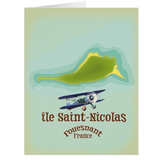 île Saint-Nicolas Fouesnant France map (Front)