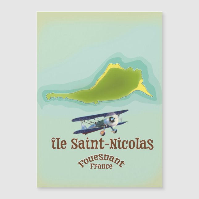 île Saint-Nicolas Fouesnant France map (Front)
