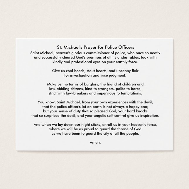 ILEFSA, Inc Referral / St Michael's Prayer Card (Front)