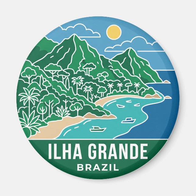 Ilha Grande Brazil Magnet (Front)