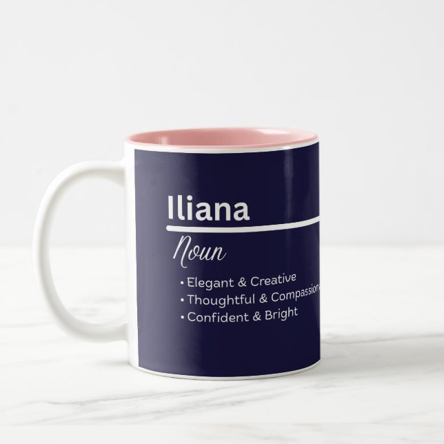 Iliana Personalized Name Coffee Mug (Left)
