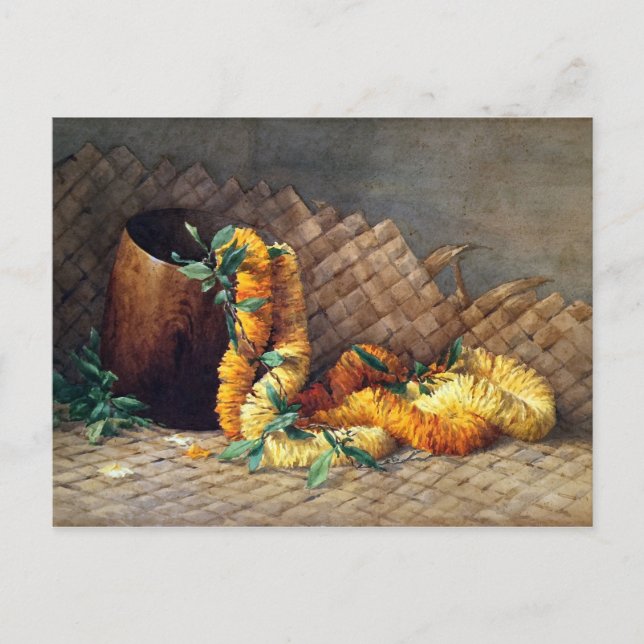 Ilima Lei and Calabash Postcard (Front)