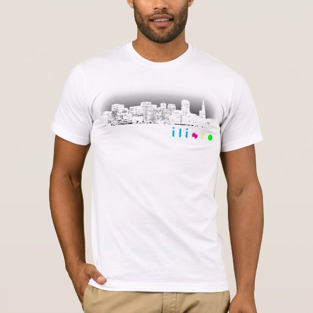 ilisfo Skyline White T-Shirt (Front)