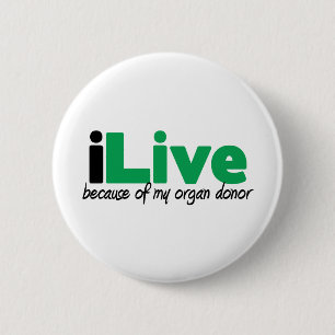 iLive Transplant 6 Cm Round Badge