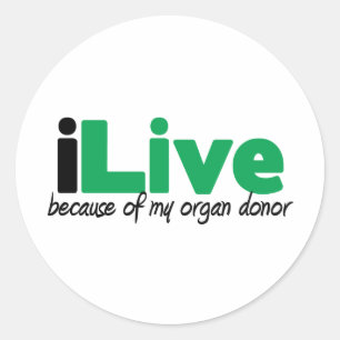 iLive Transplant Classic Round Sticker