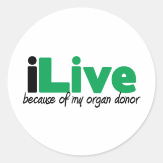 iLive Transplant Classic Round Sticker