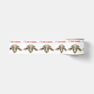 I'll be Baaa Funny Goat Art Science Fiction Design Grosgrain Ribbon