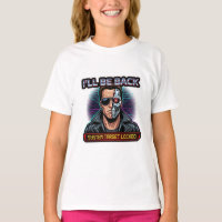Ill Be Back - 80s Action Cyborg Retrowave Badge