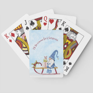 I'll Be Gnome for Christmas Punny Holiday Playing Cards