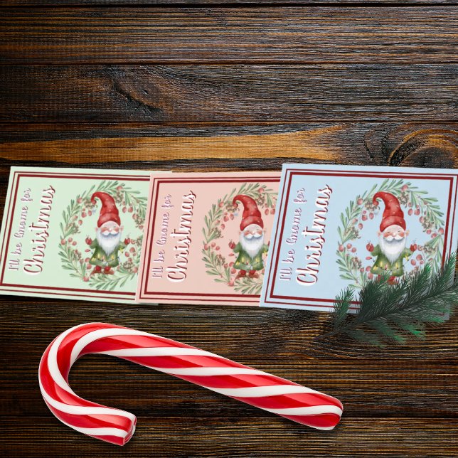 I'll be Gnome for Christmas Watercolor Card (Creator Uploaded)