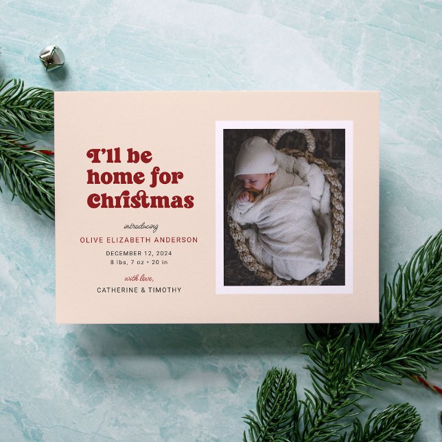 I'll Be Home for Christmas Birth Announcement (Creator Uploaded)