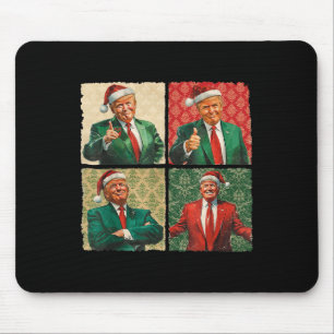 I'll Be Home For Christmas Funny Trump Xmas Santa  Mouse Pad