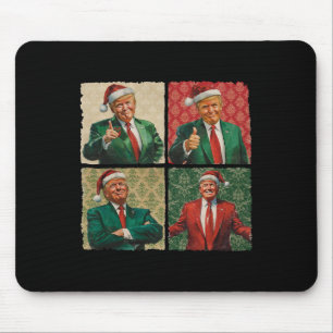 I'll Be Home For Christmas Funny Trump Xmas Santa Mouse Pad