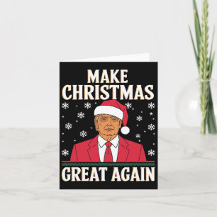 I'll Be Home For Christmas Santa Trump Xmas Funny  Card