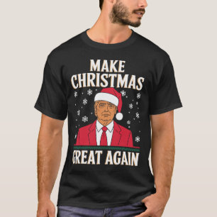 I'll Be Home For Christmas Santa Trump Xmas Funny T-Shirt