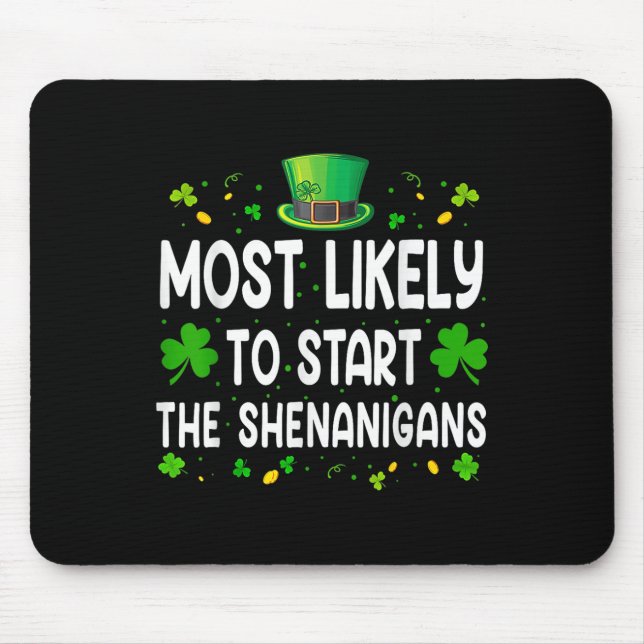 Ill Be Home For Shenanigans Trump Funny St Mouse Pad (Front)
