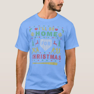 Ill be Home Softball Ugly Christmas Sweater Party 
