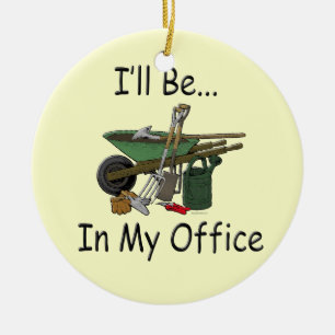 I'll Be in My Office Garden Ceramic Tree Decoration