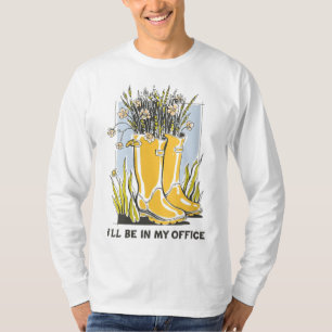 I'll Be In My Office Garden Wellington Boots T-Shirt