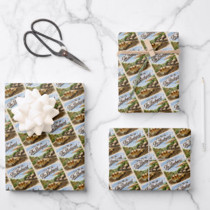 I'll Be in The Backyard Funny Bourbon Cigar Lover Wrapping Paper Sheet