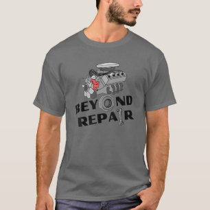 I'll Be In The Garage Racing Car Engine Mechanic E T-Shirt