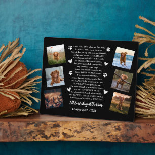 I'll Be Waiting at the Door 6 Photo Dog Memorial Plaque
