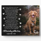 I'll Be Waiting at the Door Photo Dog Memorial