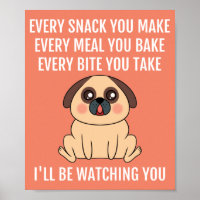 I'll Be Watching You Cute Pug Dog Pun