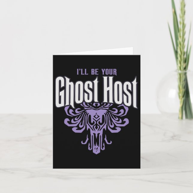 I'll Be Your Ghost Host Haunted Halloween Party  Card (Front)