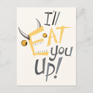 I'll Eat You Up Graphic Postcard