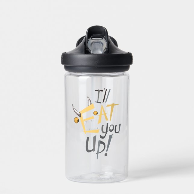 I'll Eat You Up Graphic Water Bottle (Front)