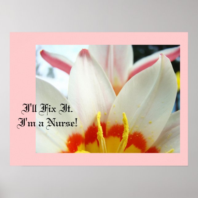 I'll Fix It I'm a Nurse art prints Nursing Tulips (Front)