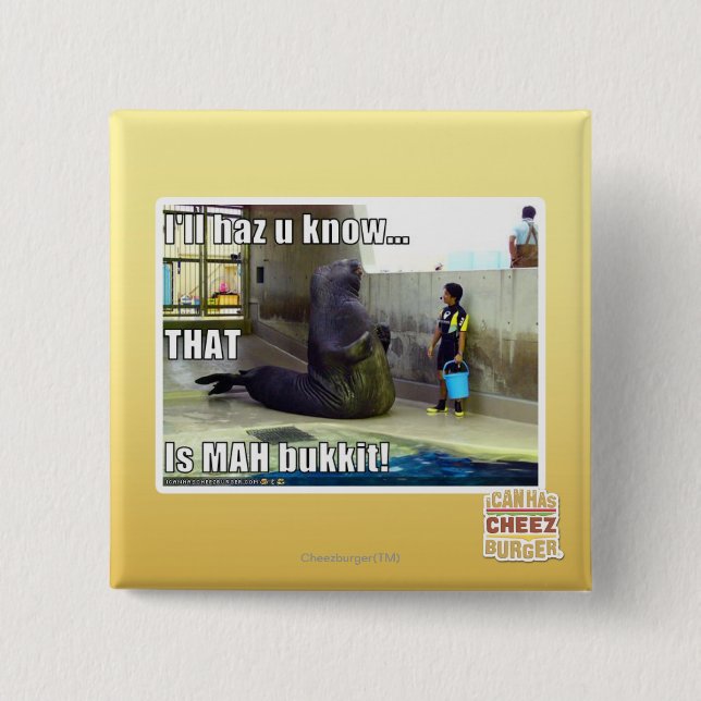 I'll haz u know 15 cm square badge (Front)