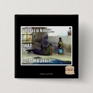 I'll haz u know 15 cm square badge