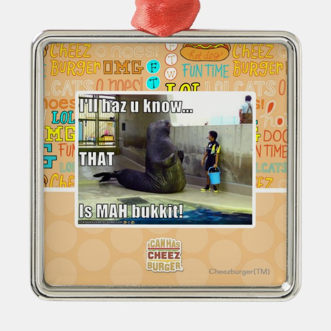 I'll haz u know metal tree decoration (Front)