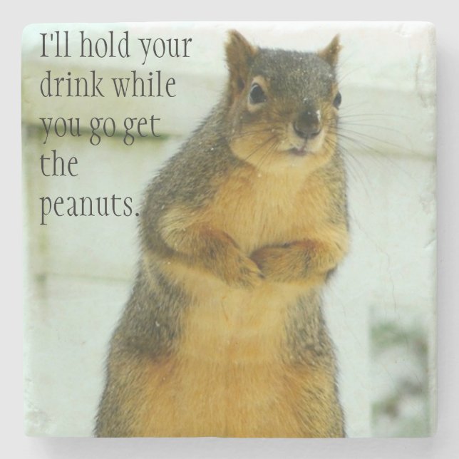 I'll hold your drink...The Squirrel Stone Coaster (Front)