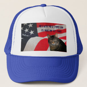 I'll Make You See Stars Patriotic Cat Trucker Hat