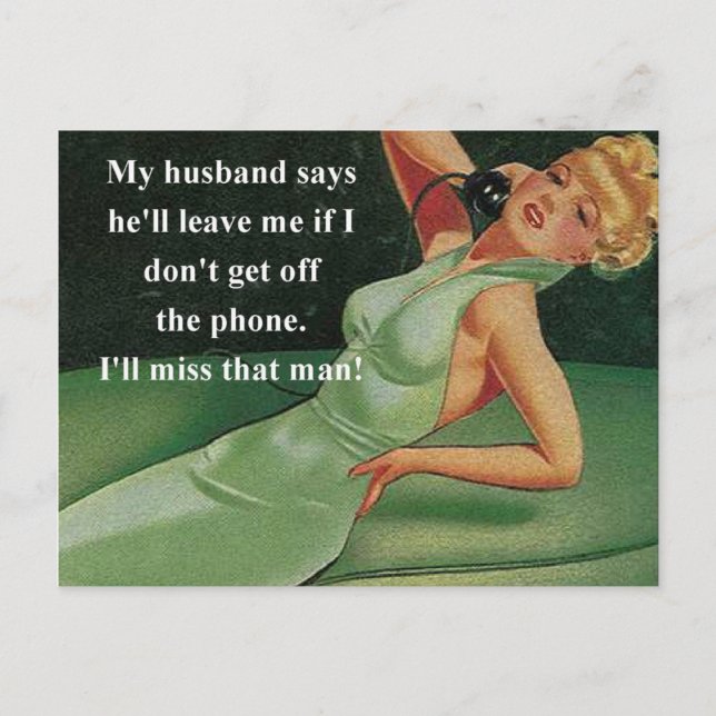 I'll Miss That Man Retro Postcard (Front)