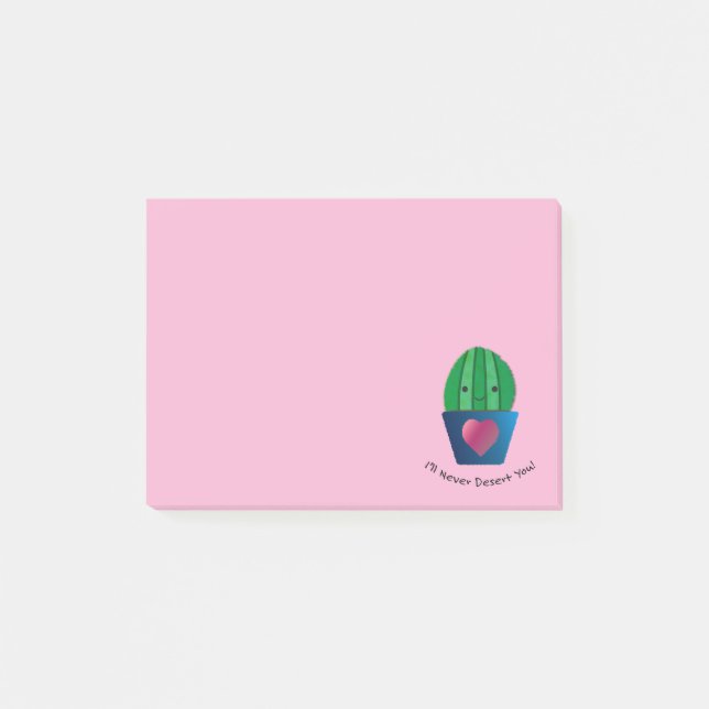 I'll Never Desert You Cactus Post-it Notes (Front)