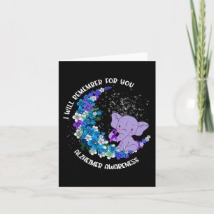 I'll remember for you Alzheimer Awareness Elephant Card