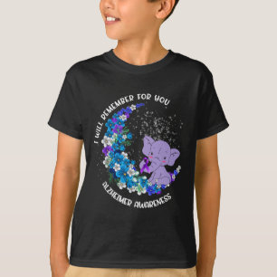 I'll remember for you Alzheimer Awareness Elephant T-Shirt