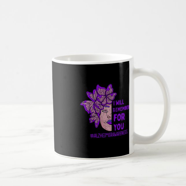 I'll Remember For You Butterfly Alzheimer Awarenes Coffee Mug (Right)
