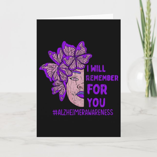 I'll Remember For You Butterfly Heimerheimer Aware Card (Front)