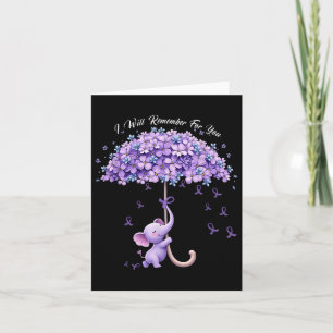Ill Remember For You Purple Elephant Heimers Aware Card