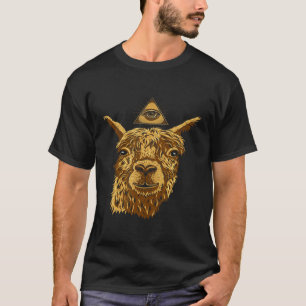 Illamanati  Illuminati Llama Alpaca Occult T-Shirt