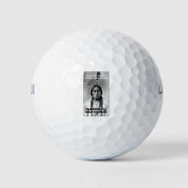 illegal immigration golf balls (Front)