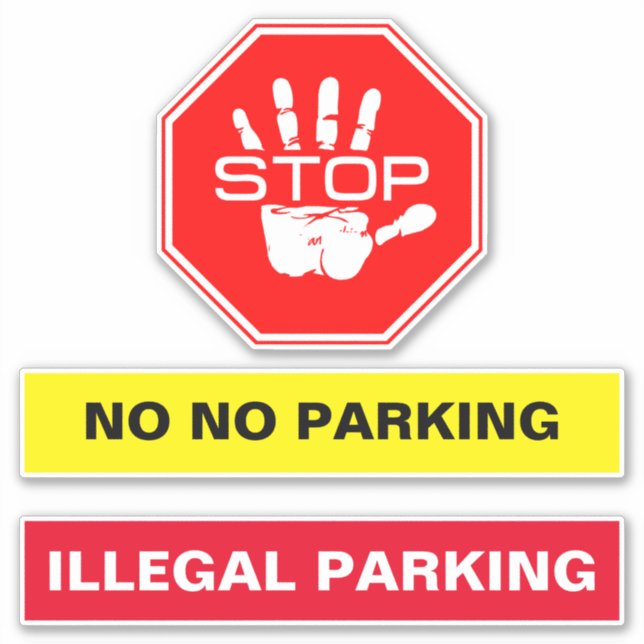 illegal Parking Enforcement - Stop No Parked (Front)